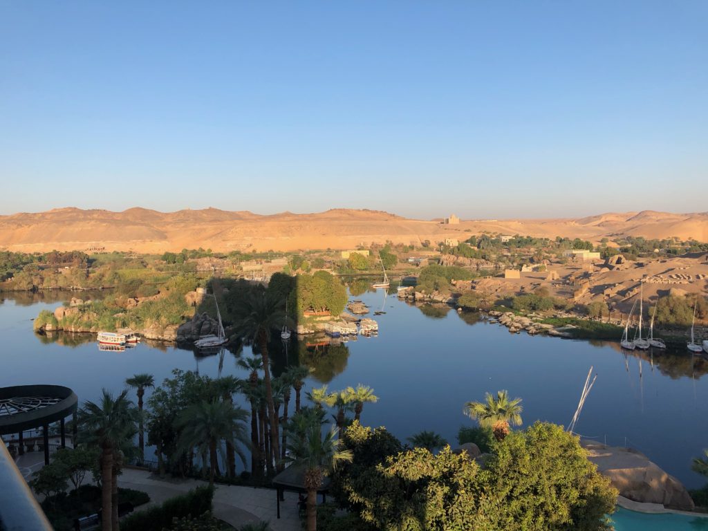 view from Sofitel Legend Old Cataract Aswan hotel 